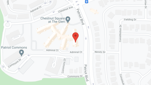Map of the neighborhood around Chestnut Square at The Glen