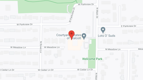 Map of the neighborhood around Courtyard Estates of Walcott