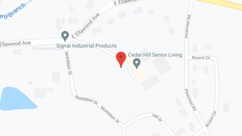 Map of the neighborhood around Cedar Hill Senior Living