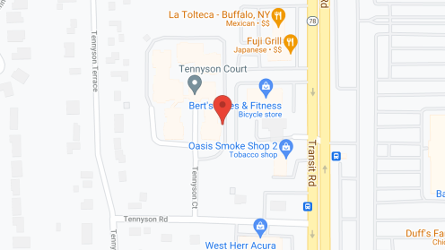 Map of the neighborhood around Tennyson Court