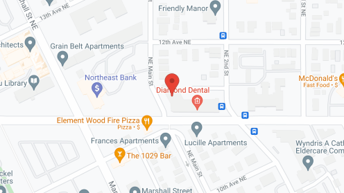 Map of the neighborhood around 1101 on Main