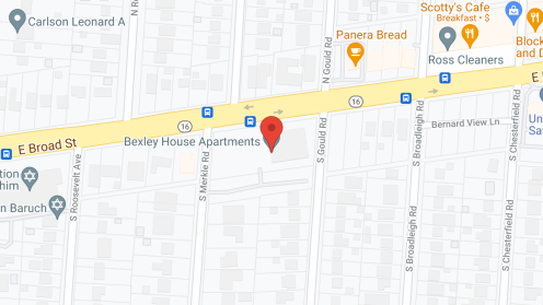 Map of the neighborhood around Bexley House