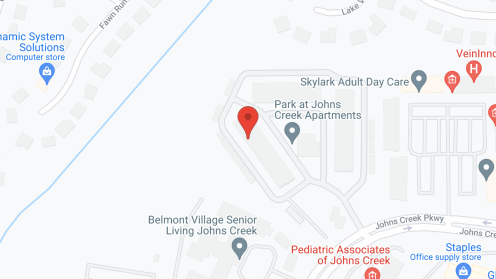Map of the neighborhood around Park at Johns Creek