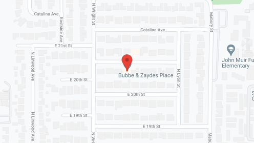 Map of the neighborhood around Bubbe and Zayde's Place V