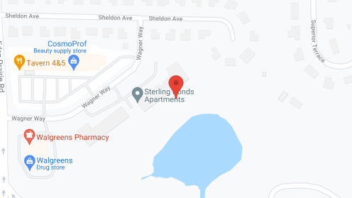 Map of the neighborhood around Sterling Ponds