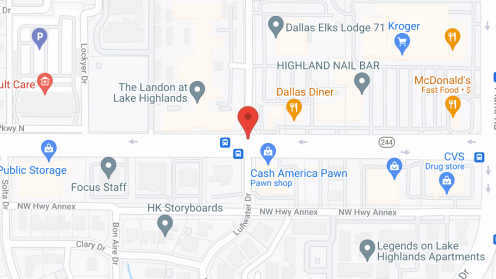 Map of the neighborhood around The Landon at Lake Highlands