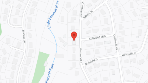Map of the neighborhood around Avalon House of Hardwood Lane