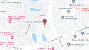 Sunrise of Jacksonville in google map