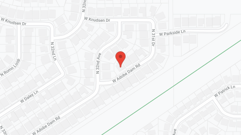 Map of the neighborhood around Paseo Highlands ALH
