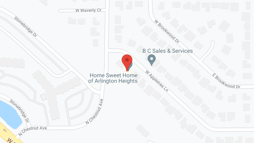 Map of the neighborhood around Home Sweet Home Arlington Heights