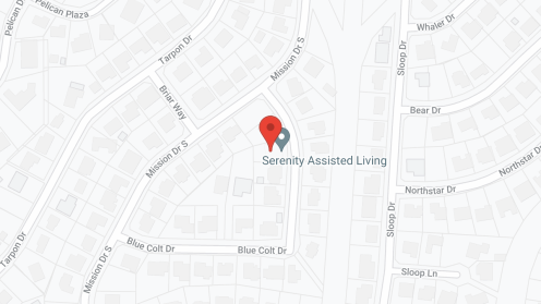 Map of the neighborhood around Serenity Assisted Living