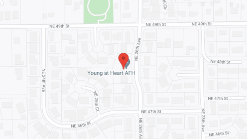 Map of the neighborhood around Young at Heart AFH