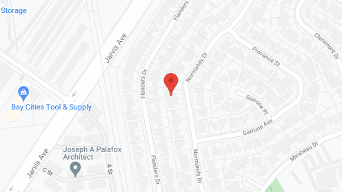 Map of the neighborhood around Normandy Manor
