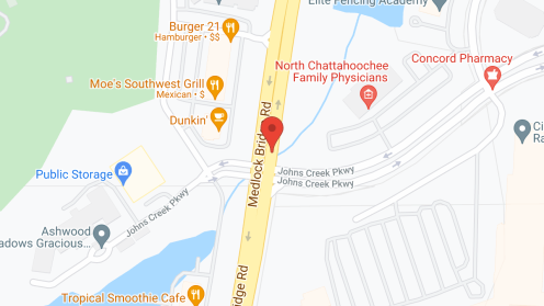 Map of the neighborhood around Sunrise of Johns Creek