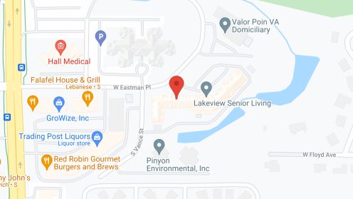 Map of the neighborhood around Lakeview Senior Living