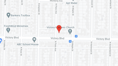 Map of the neighborhood around Victory Place