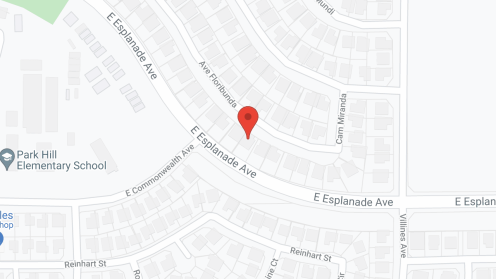 Map of the neighborhood around Angel's Paradise Board and Care