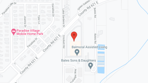 Map of the neighborhood around Balmoral Assisted Living