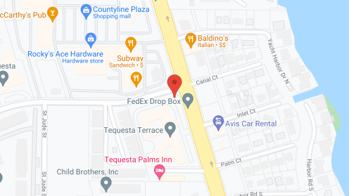 Map of the neighborhood around Tequesta Terrace