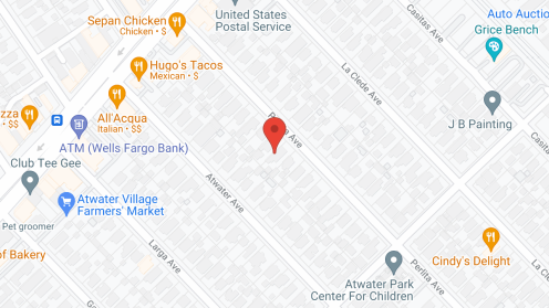 Map of the neighborhood around Atwater Village South