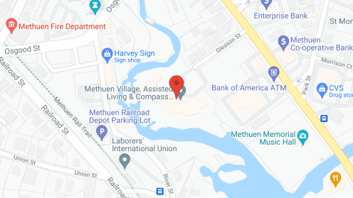 Map of the neighborhood around Methuen Village