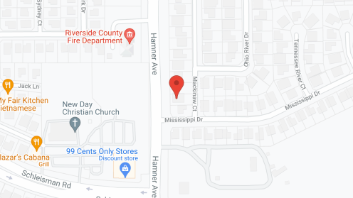 Map of the neighborhood around Hamner Manor