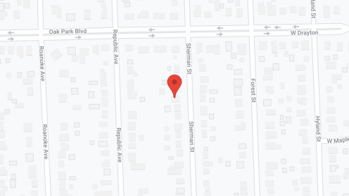 Map of the neighborhood around Sherman AFCH