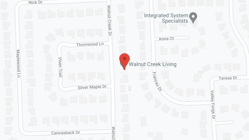 Map of the neighborhood around Walnut Creek Living