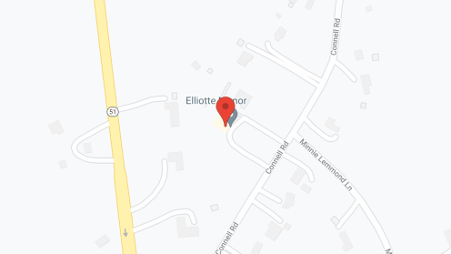 Map of the neighborhood around Elliotte Manor