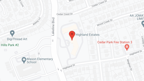 Map of the neighborhood around Highland Estates
