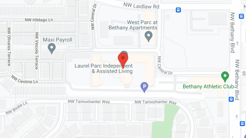 Map of the neighborhood around Laurel Parc at Bethany Village