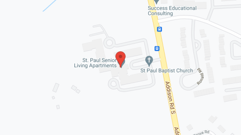 Map of the neighborhood around St. Paul Senior Living
