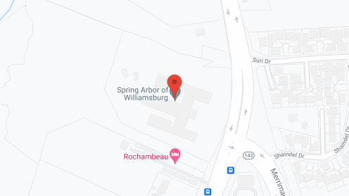 Map of the neighborhood around Spring Arbor of Williamsburg