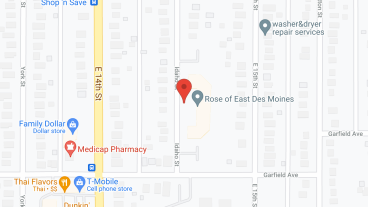 The Rose of East Des Moines in google map
