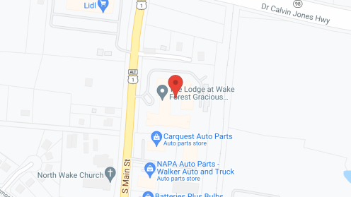 Map of the neighborhood around The Lodge at Wake Forest