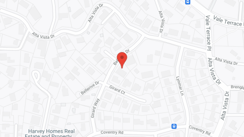 Map of the neighborhood around Angel's Touch
