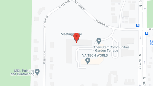 Map of the neighborhood around Meetinghouse Apartments
