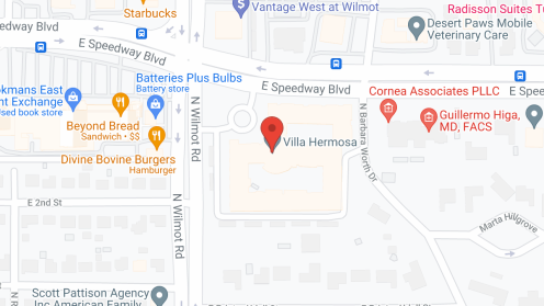 Map of the neighborhood around Villa Hermosa