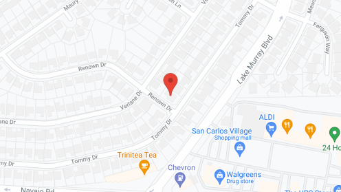 Map of the neighborhood around Renown Suites