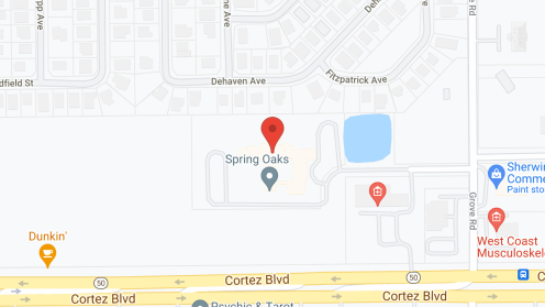 Map of the neighborhood around Spring Oaks
