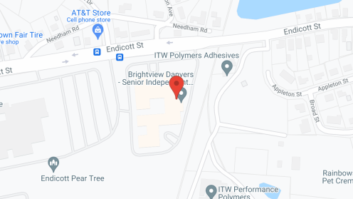 Map of the neighborhood around Brightview Danvers