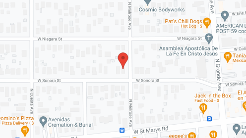 Map of the neighborhood around Casa Theresita V