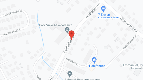 Map of the neighborhood around Park View at Woodlawn