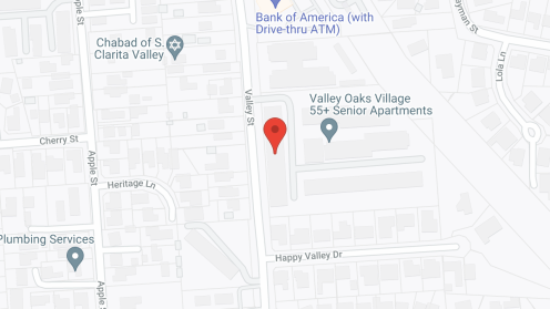 Map of the neighborhood around Valley Oaks Village