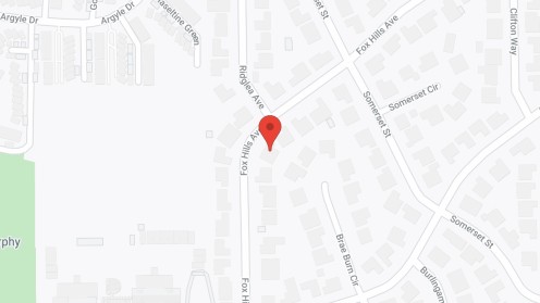 Map of the neighborhood around Sunny Crest