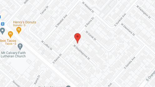 Map of the neighborhood around Asuncion Board and Care