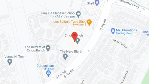 Map of the neighborhood around Cinco Ranch Alzheimer's Special Care Center