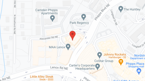 Map of the neighborhood around The Piedmont at Buckhead