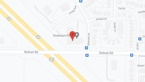 Map of the neighborhood around Emerson Point