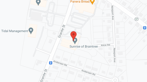 Map of the neighborhood around Sunrise of Braintree